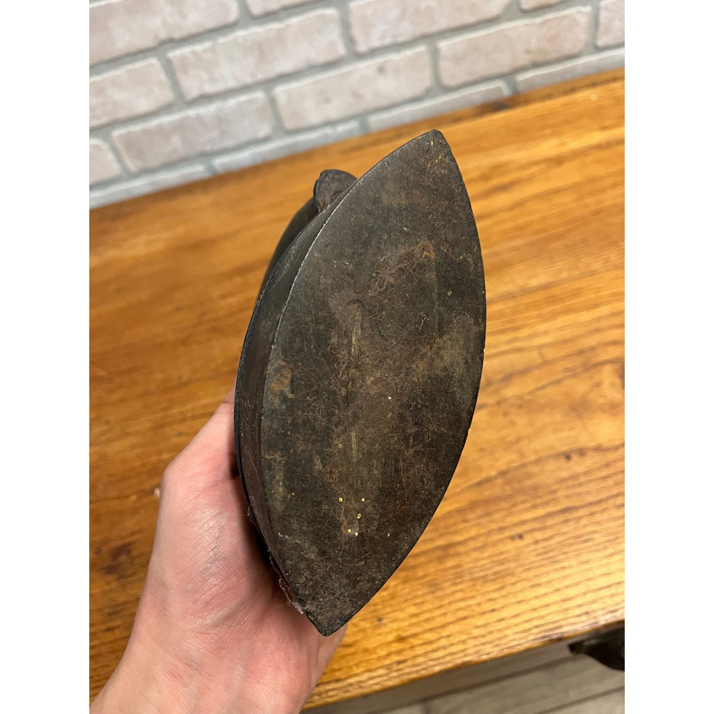 Antique ColeBrookDale Sad Iron Co Boyertown PA USA Flat Cast Iron Wood Handle