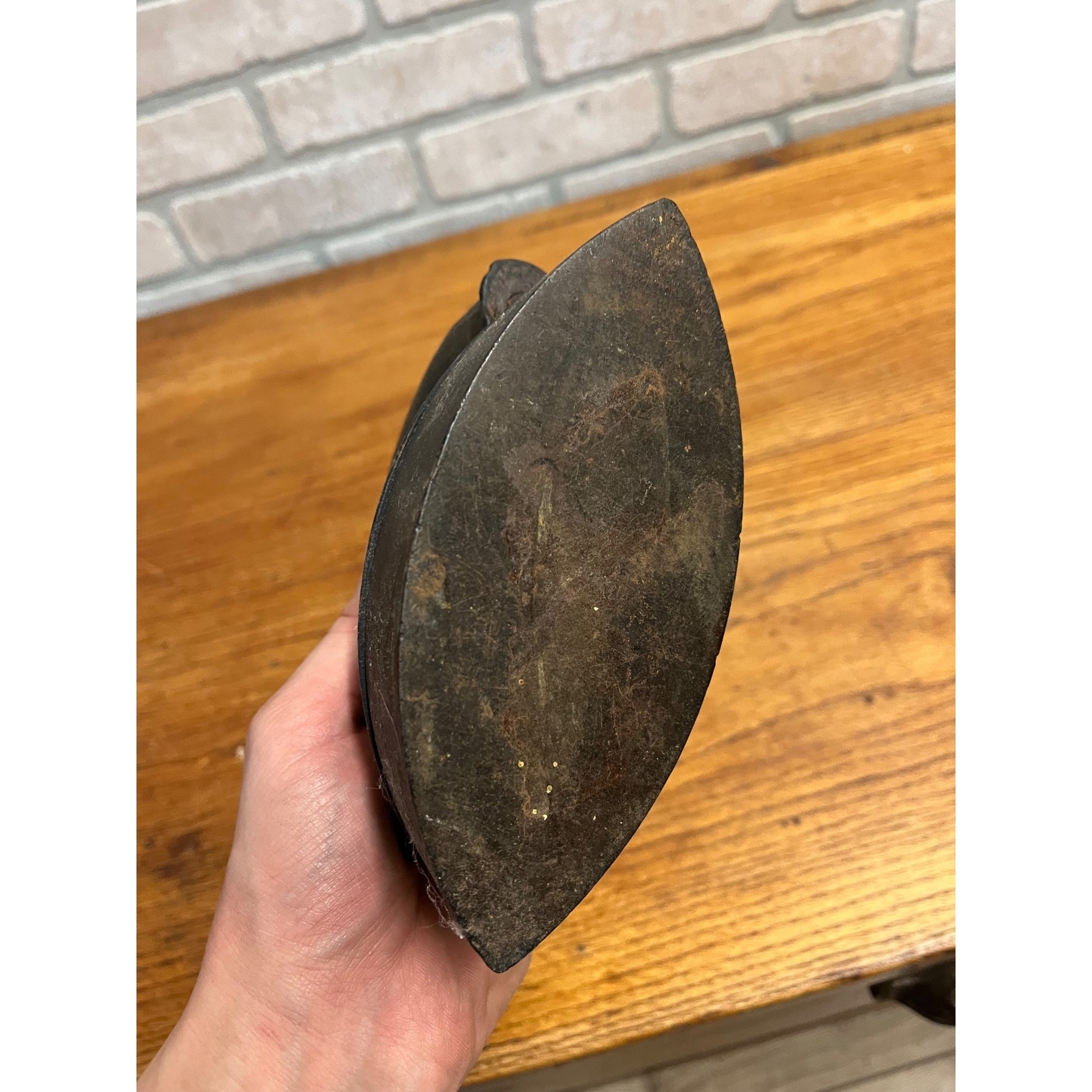 Antique ColeBrookDale Sad Iron Co Boyertown PA USA Flat Cast Iron Wood Handle