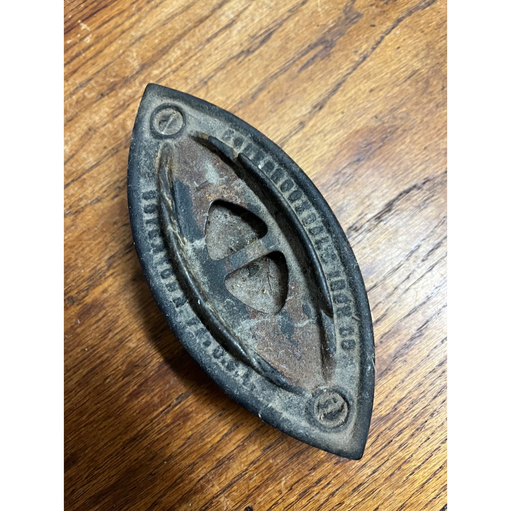 Antique ColeBrookDale Sad Iron Co Boyertown PA USA Flat Cast Iron Wood Handle