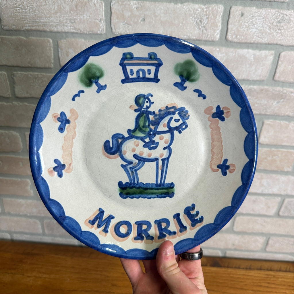 MA Hadley 9" Plate Farmers Daughter Horse Morrie