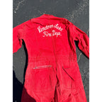 Vintage 1950s Random Lake Wisconsin Fire Dept Coveralls Workwear Firefighter