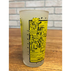 Vintage Frosted State Drinking Glass Wyoming Yellowstone Hazel Atlas