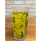 Vintage Frosted State Drinking Glass Wyoming Yellowstone Hazel Atlas