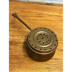Antique Primitive Copper Bed Warmer Wooden Handle Rustic Farmhouse