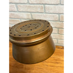 Antique Primitive Copper Bed Warmer Wooden Handle Rustic Farmhouse