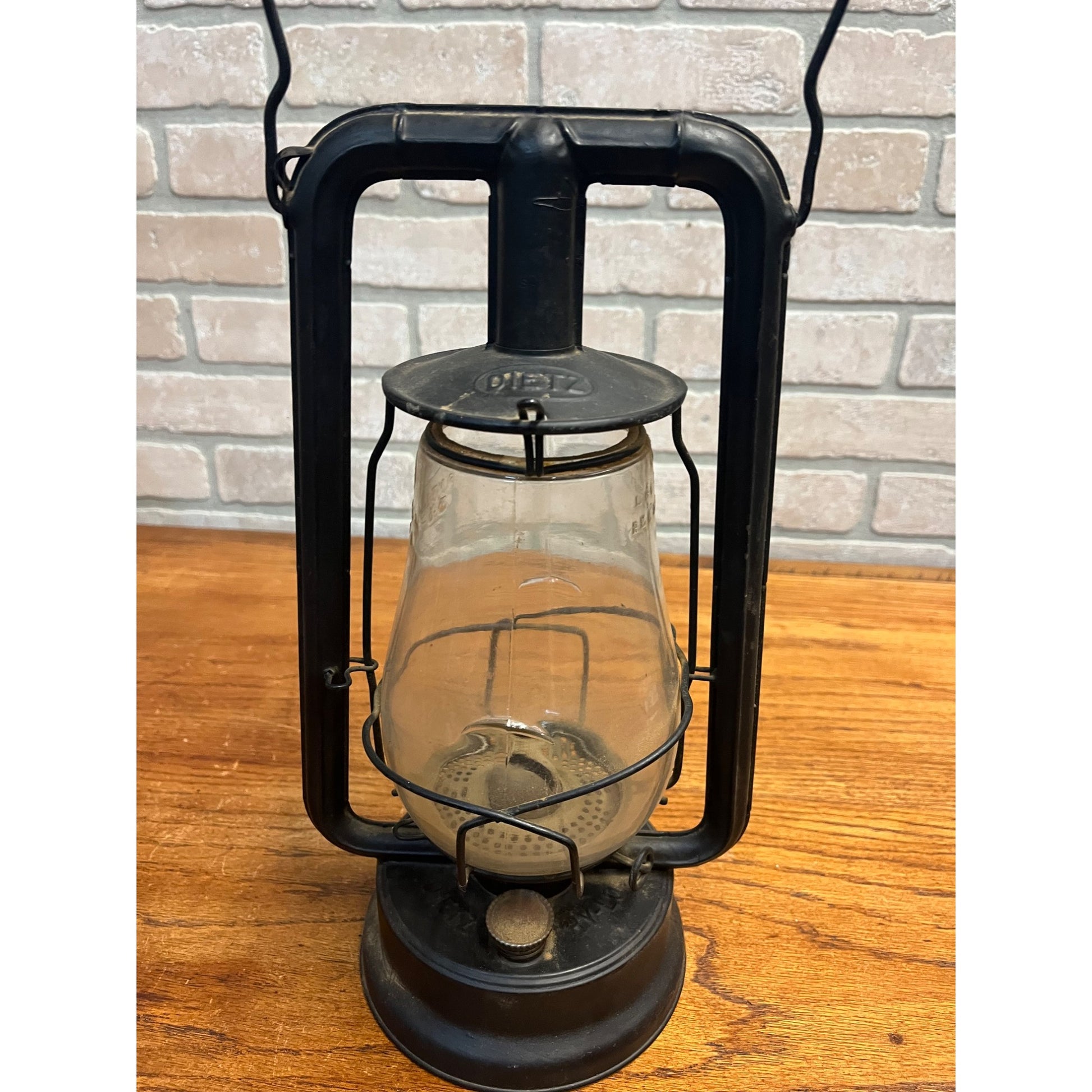 Vintage Dietz Hy-Lo Lantern Kerosene Black Lamp Antique Fitzall Globe