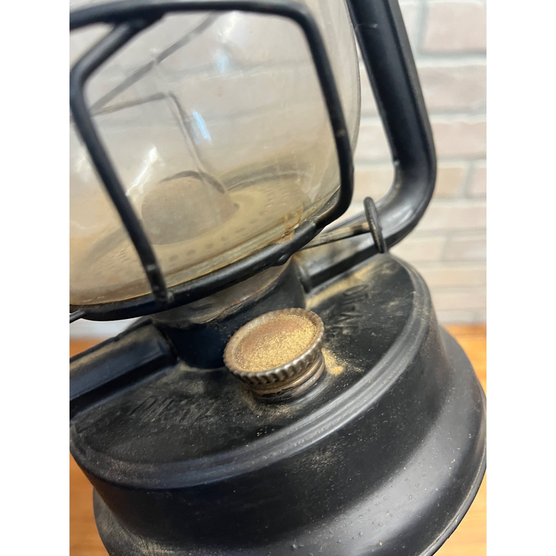 Vintage Dietz Hy-Lo Lantern Kerosene Black Lamp Antique Fitzall Globe