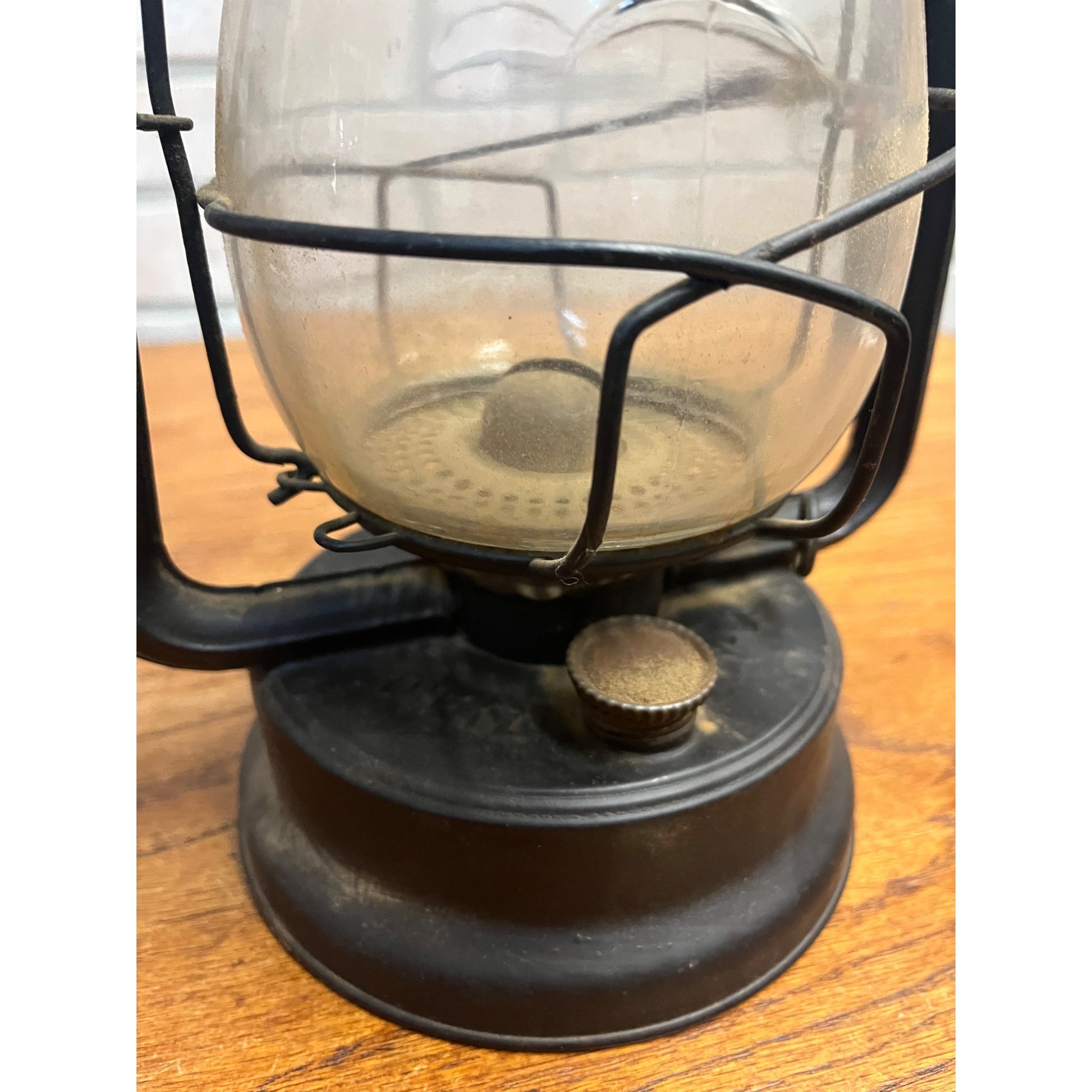 Vintage Dietz Hy-Lo Lantern Kerosene Black Lamp Antique Fitzall Globe