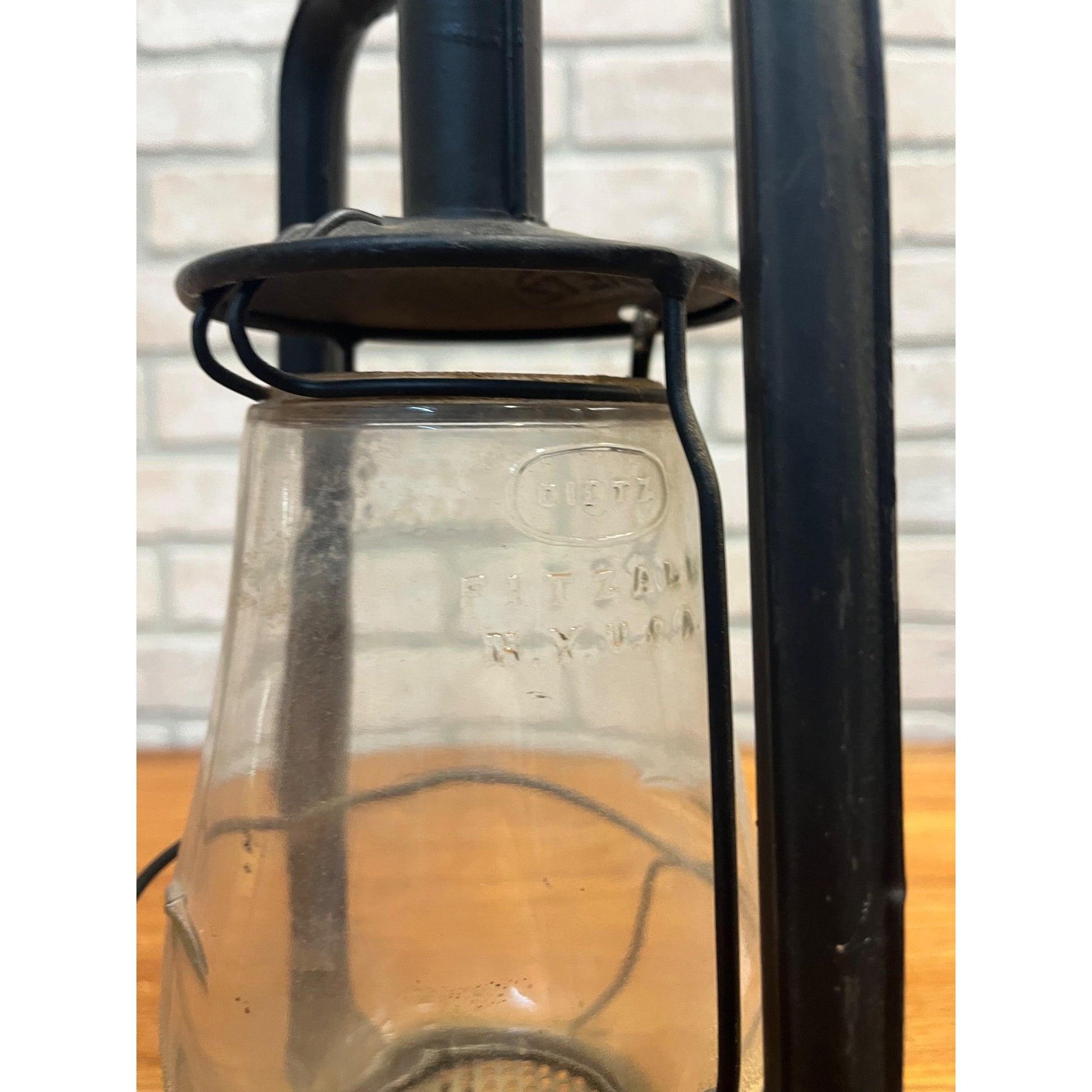 Vintage Dietz Hy-Lo Lantern Kerosene Black Lamp Antique Fitzall Globe