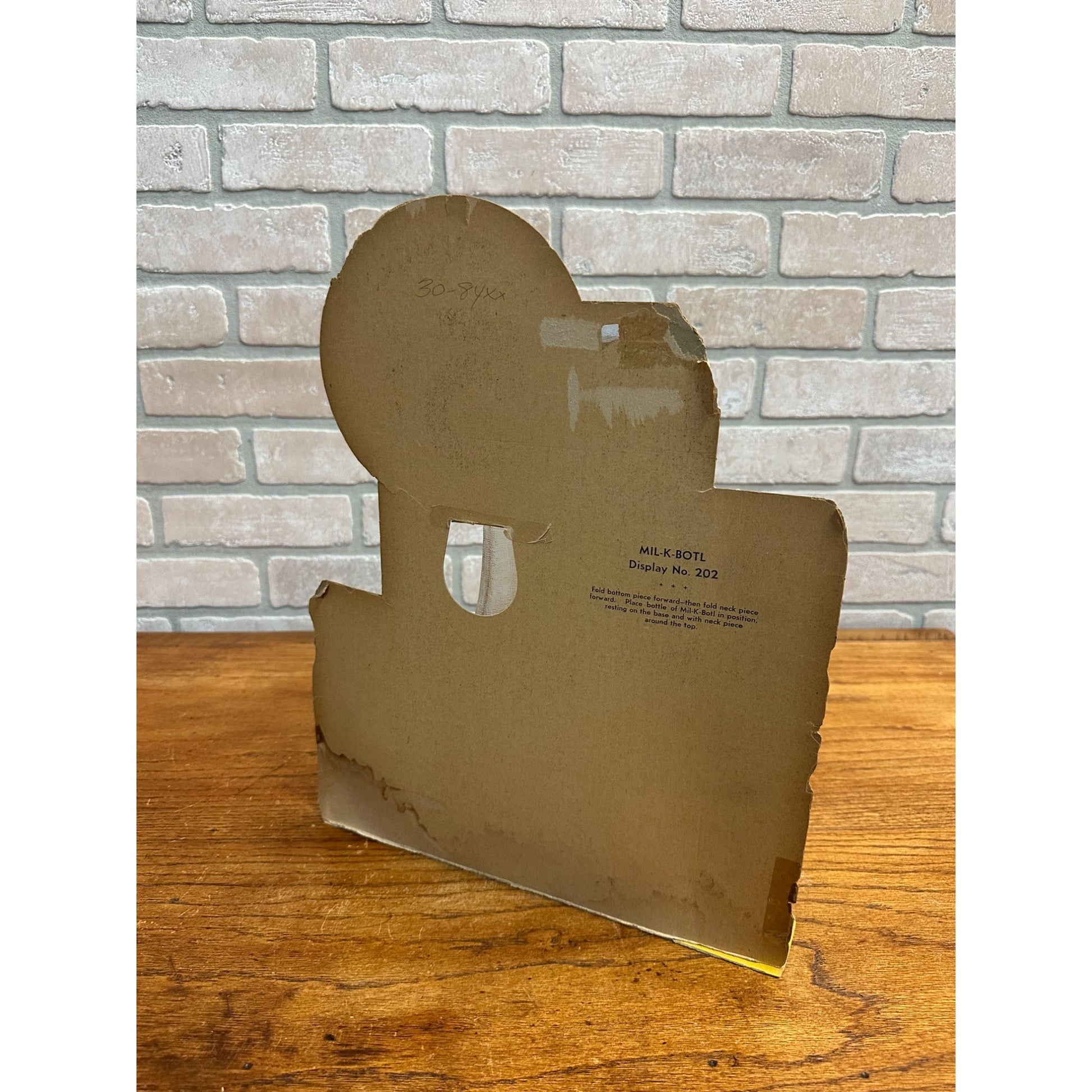 Vintage 1930s Mil-Kay Soda Advertising Cardboard Litho Sign Bottle Store Display
