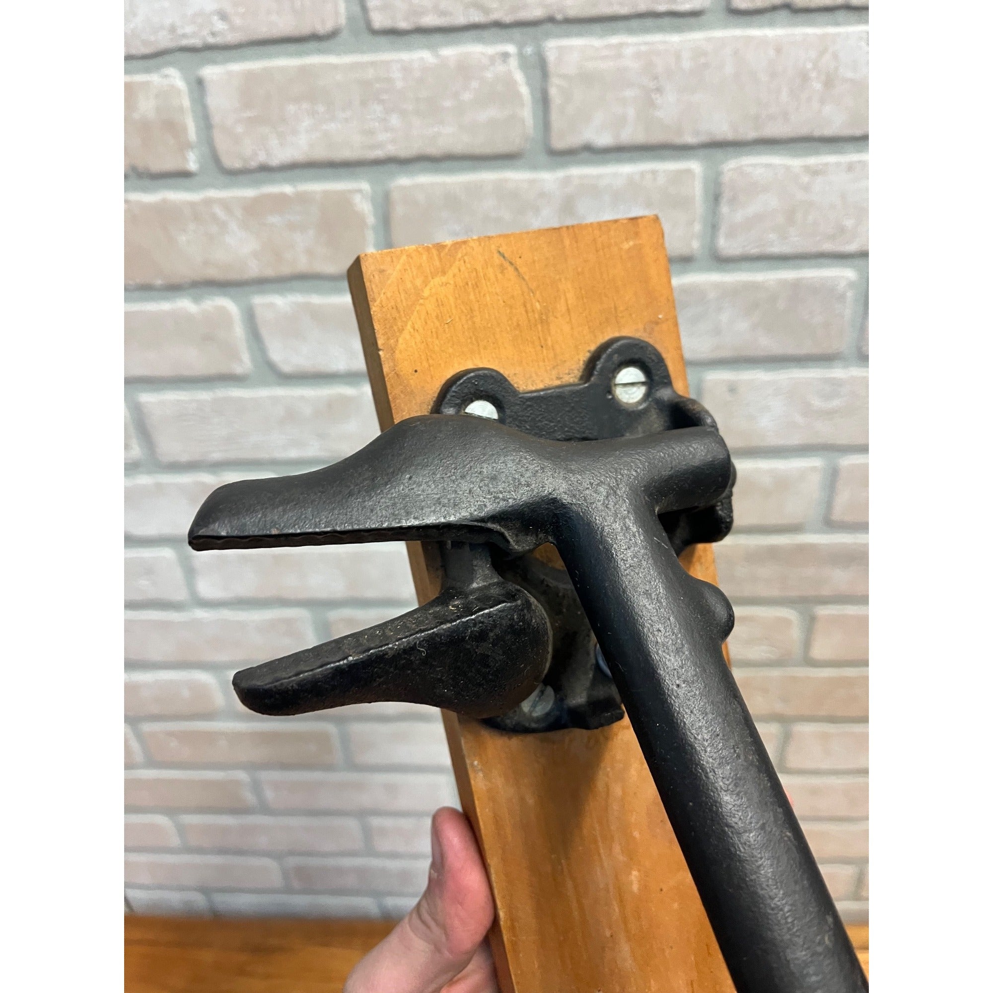 Vintage Cast Iron Wall Mount Nut Cracker or Cork Press Tool Antique