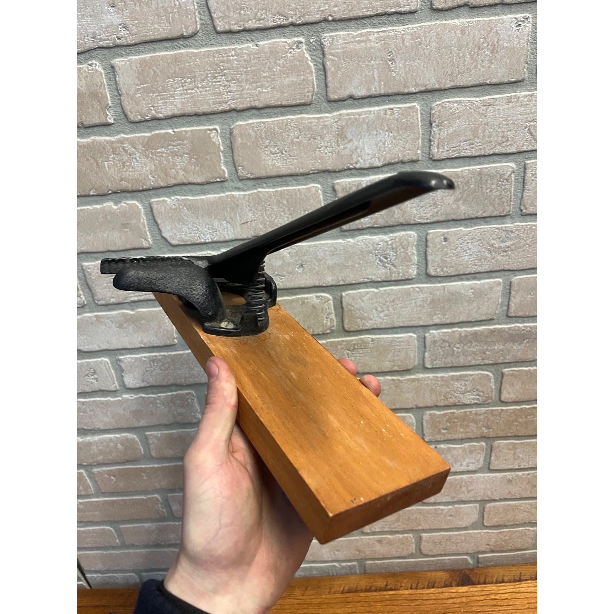 Vintage Cast Iron Wall Mount Nut Cracker or Cork Press Tool Antique