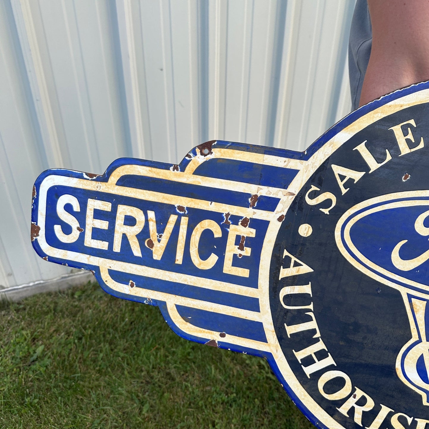 FORD V8 MOTOR COMPANY DEALERSHIP SALES SERVICE PORCELAIN SIGN REPRODUCTION