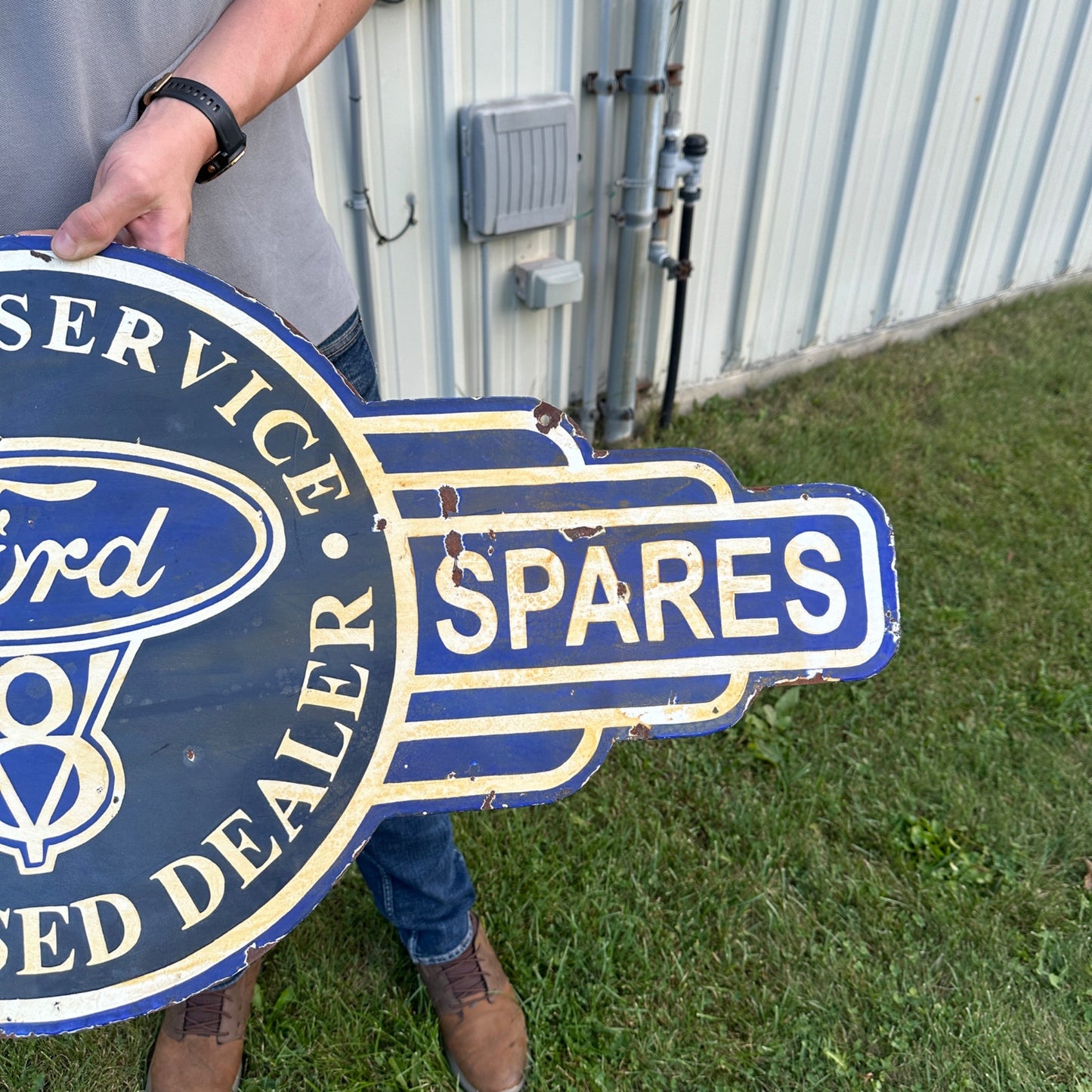 FORD V8 MOTOR COMPANY DEALERSHIP SALES SERVICE PORCELAIN SIGN REPRODUCTION