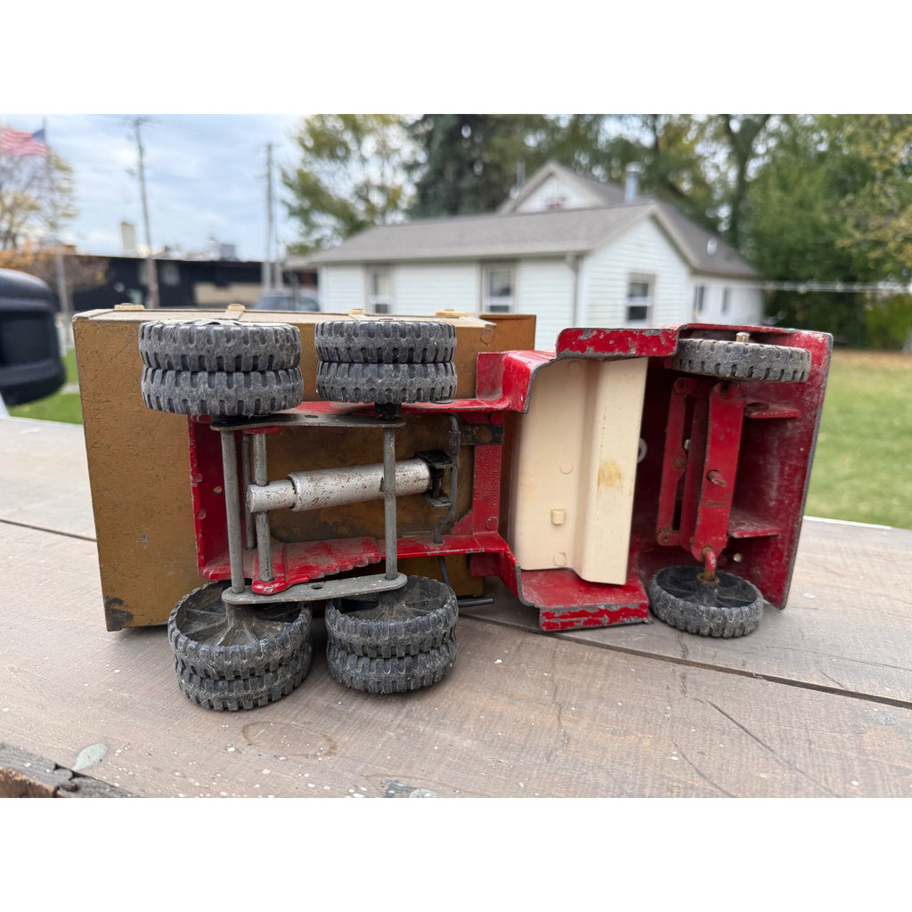 Vintage 1950s Ertl International Touch Steering IH Dump Truck Metal Toy