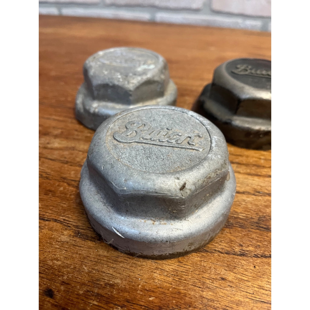 Original 1920s Buick Car Automobile Thread-On Cap Grease Dust Covers (3)