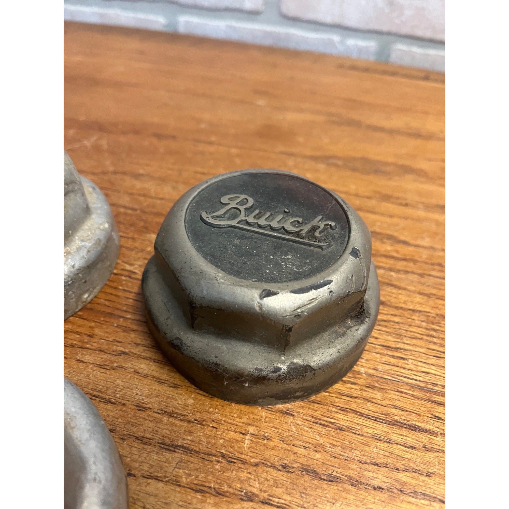Original 1920s Buick Car Automobile Thread-On Cap Grease Dust Covers (3)