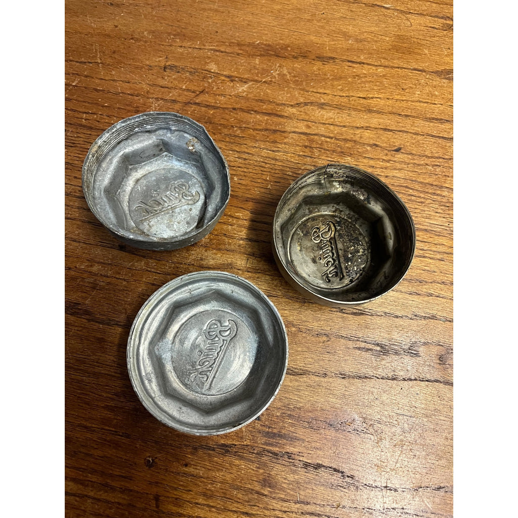 Original 1920s Buick Car Automobile Thread-On Cap Grease Dust Covers (3)