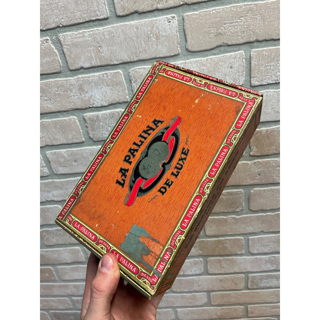 Vintage La Palina De Luxe Cigars Advertising Box Empty Congress Cigar Co. NY