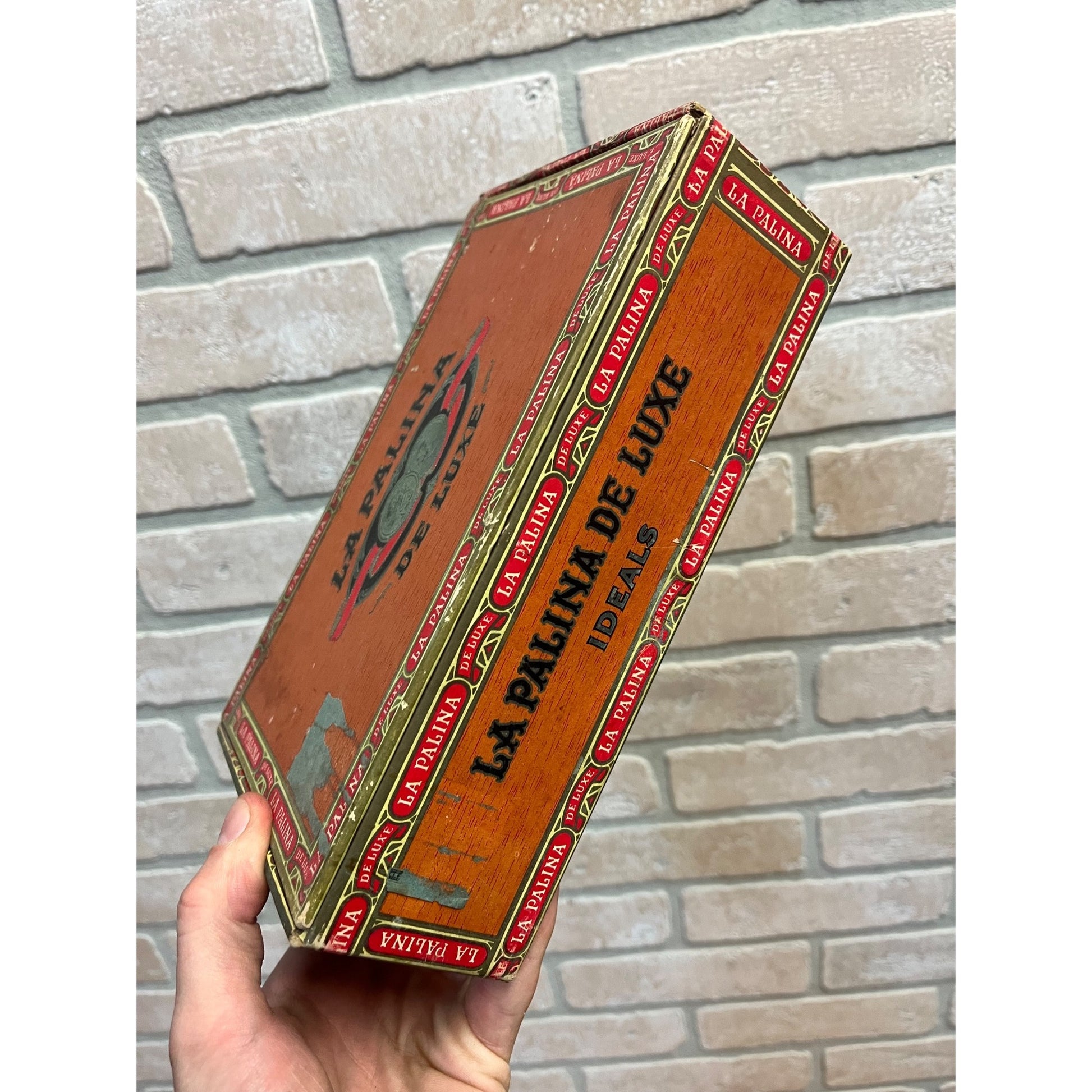 Vintage La Palina De Luxe Cigars Advertising Box Empty Congress Cigar Co. NY