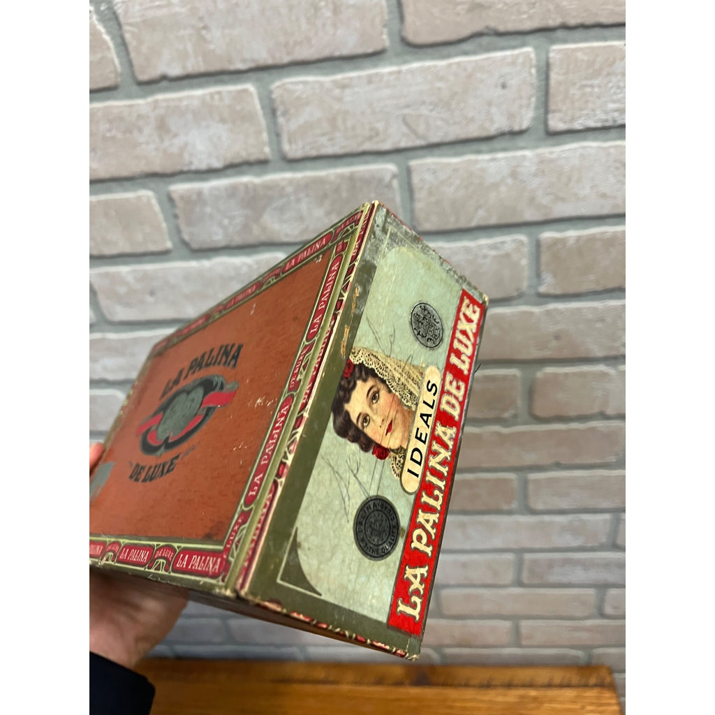 Vintage La Palina De Luxe Cigars Advertising Box Empty Congress Cigar Co. NY