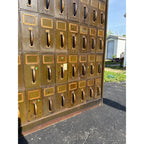 Vintage Industrial 48-Drawer File Cabinet Green Steel Office Antique Art Metal
