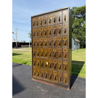 Vintage Industrial 48-Drawer File Cabinet Green Steel Office Antique Art Metal
