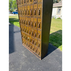 Vintage Industrial 48-Drawer File Cabinet Green Steel Office Antique Art Metal