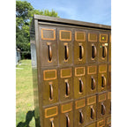 Vintage Industrial 48-Drawer File Cabinet Green Steel Office Antique Art Metal
