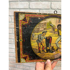 Vintage 1920s Mason's Blackening Shoe Polish Advertising Litho Crate Sign Lid