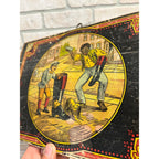 Vintage 1920s Mason's Blackening Shoe Polish Advertising Litho Crate Sign Lid