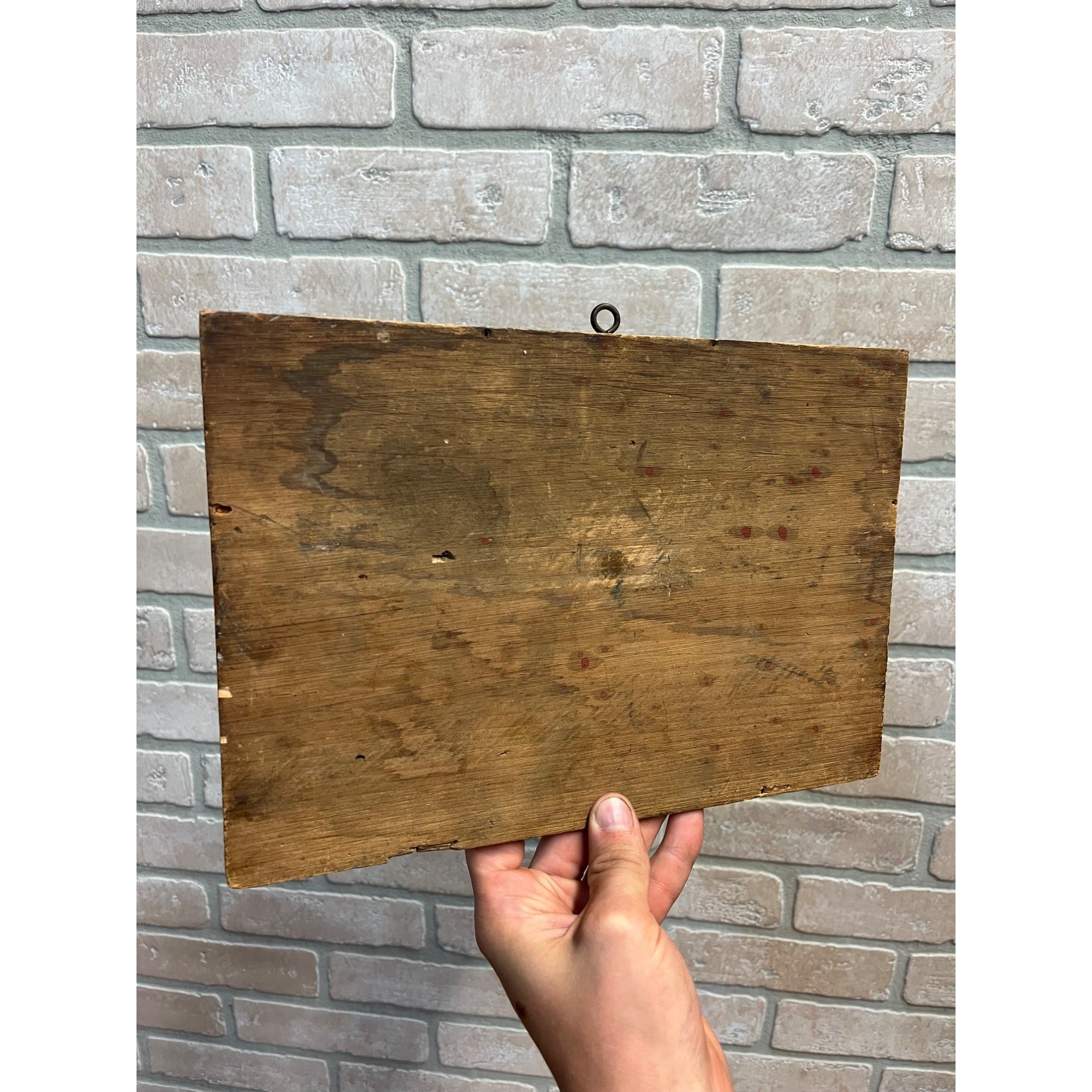 Vintage 1920s Mason's Blackening Shoe Polish Advertising Litho Crate Sign Lid