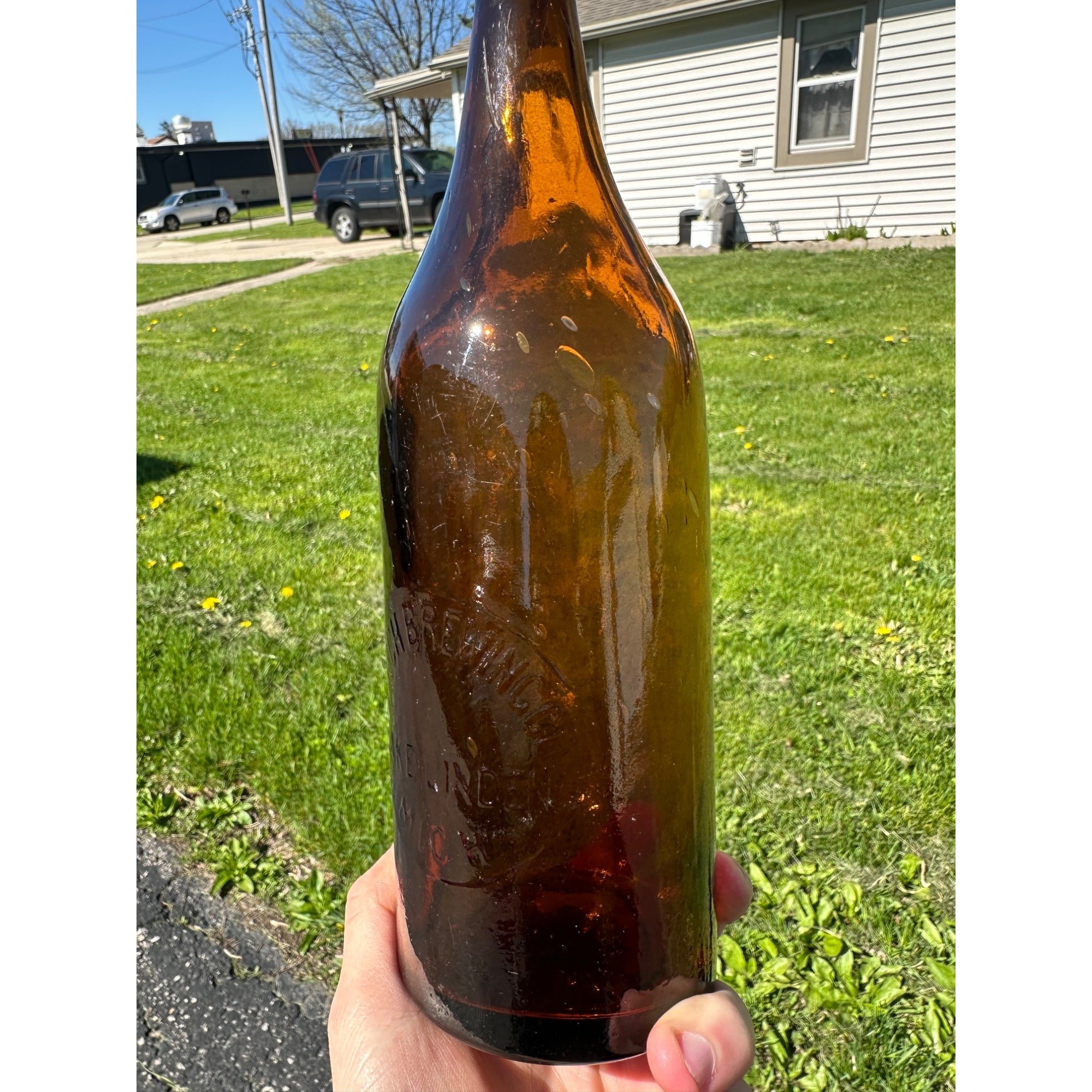 Pre-Prohibition Bosch Brewing Co. Amber Lake Linden Michigan Beer Bottle Blob