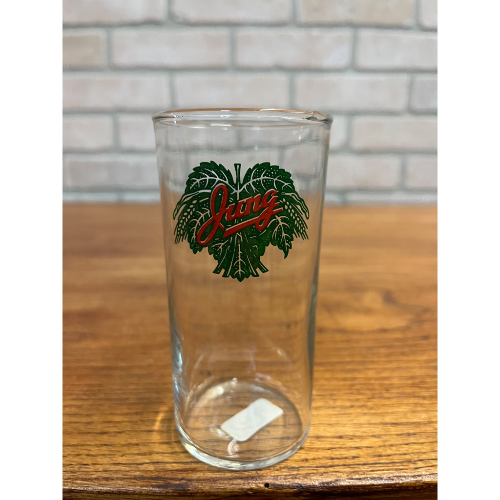 Vintage Jung Beer Glass ACL Leaf Random Lake Wisconsin Beer Brewing Milwaukee