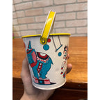 Vintage J. Chein Tin Litho Child's Sand Pail Toy Small 4.25" Circus Animals