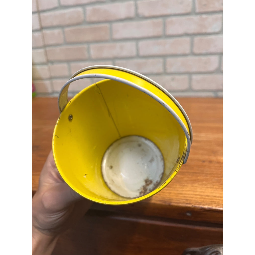 Vintage J. Chein Tin Litho Child's Sand Pail Toy Small 4.25" Circus Animals