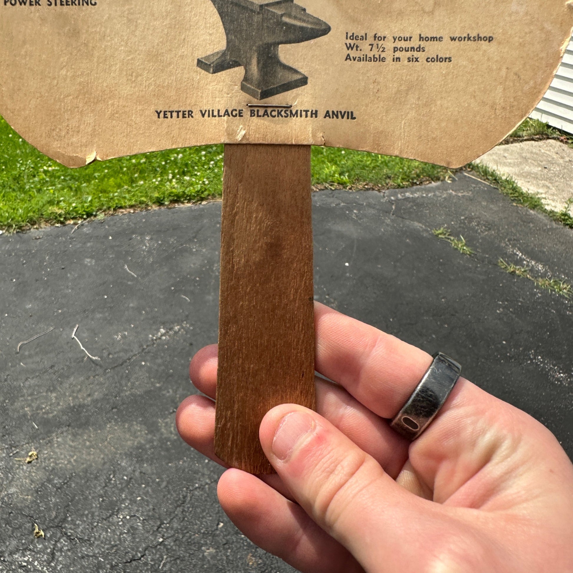 Vintage 1958 Yetter Products Hand Fan Rotary Hoe Colchester Illinois State Fair