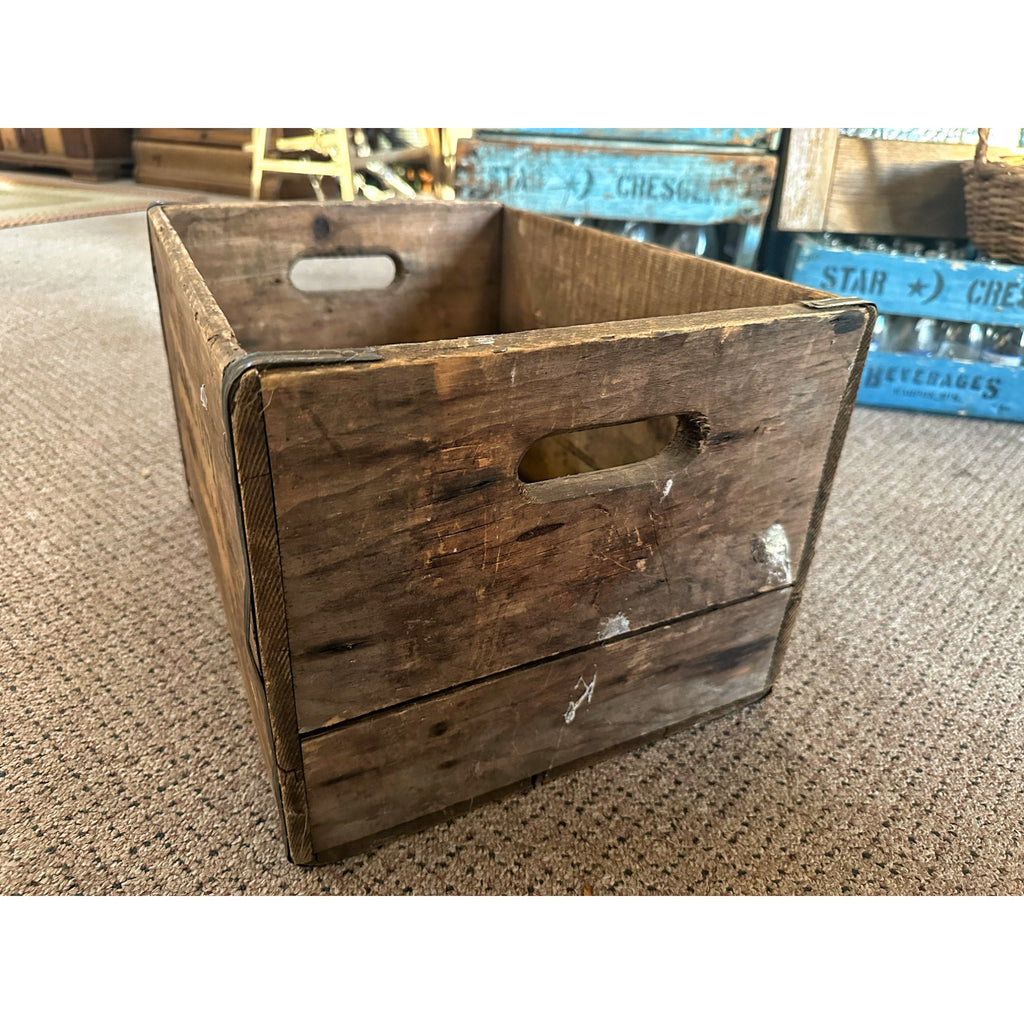 Vintage Electric City Brewing Company Wood Beer Crate Box Kaukauna Wisconsin WI
