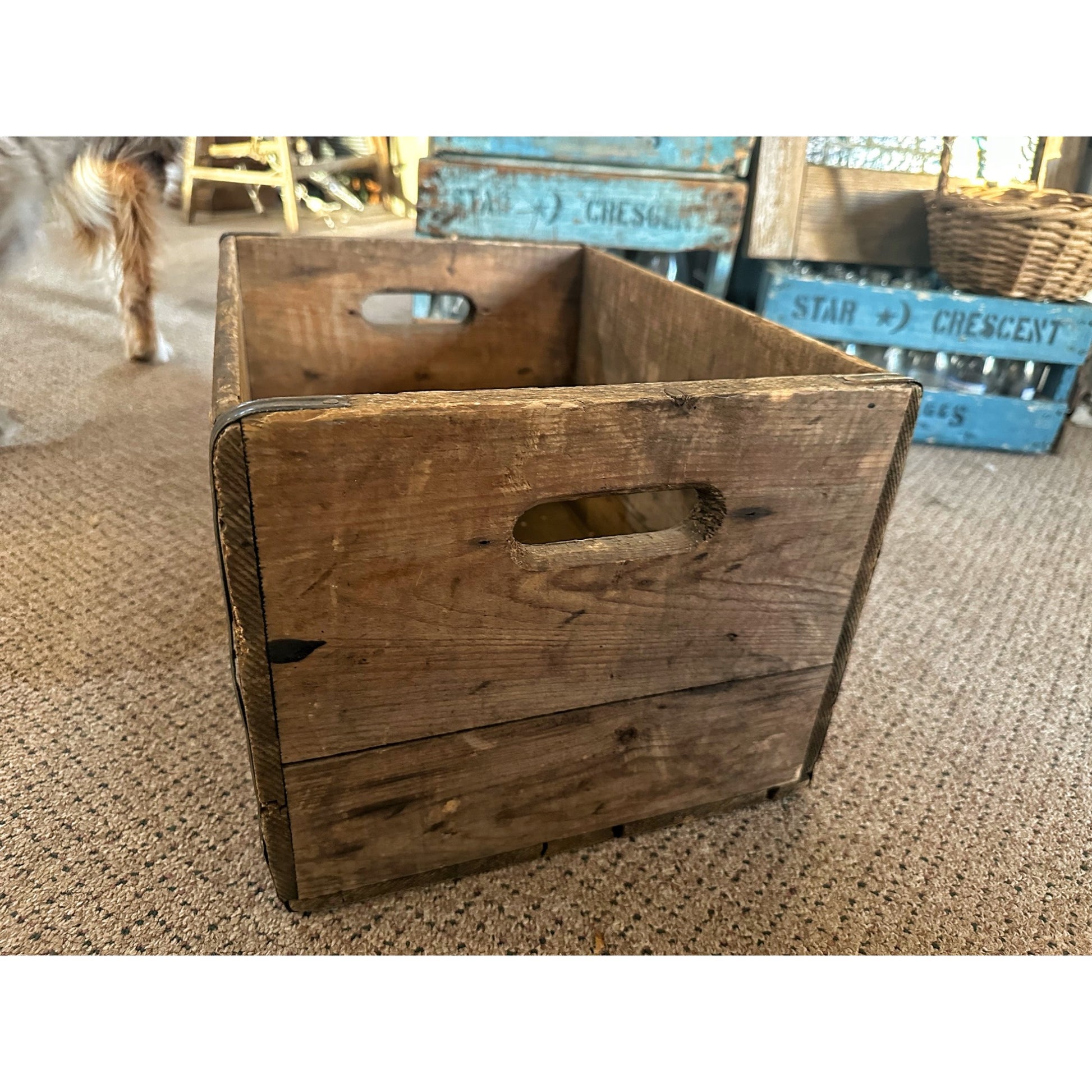 Vintage Electric City Brewing Company Wood Beer Crate Box Kaukauna Wisconsin WI