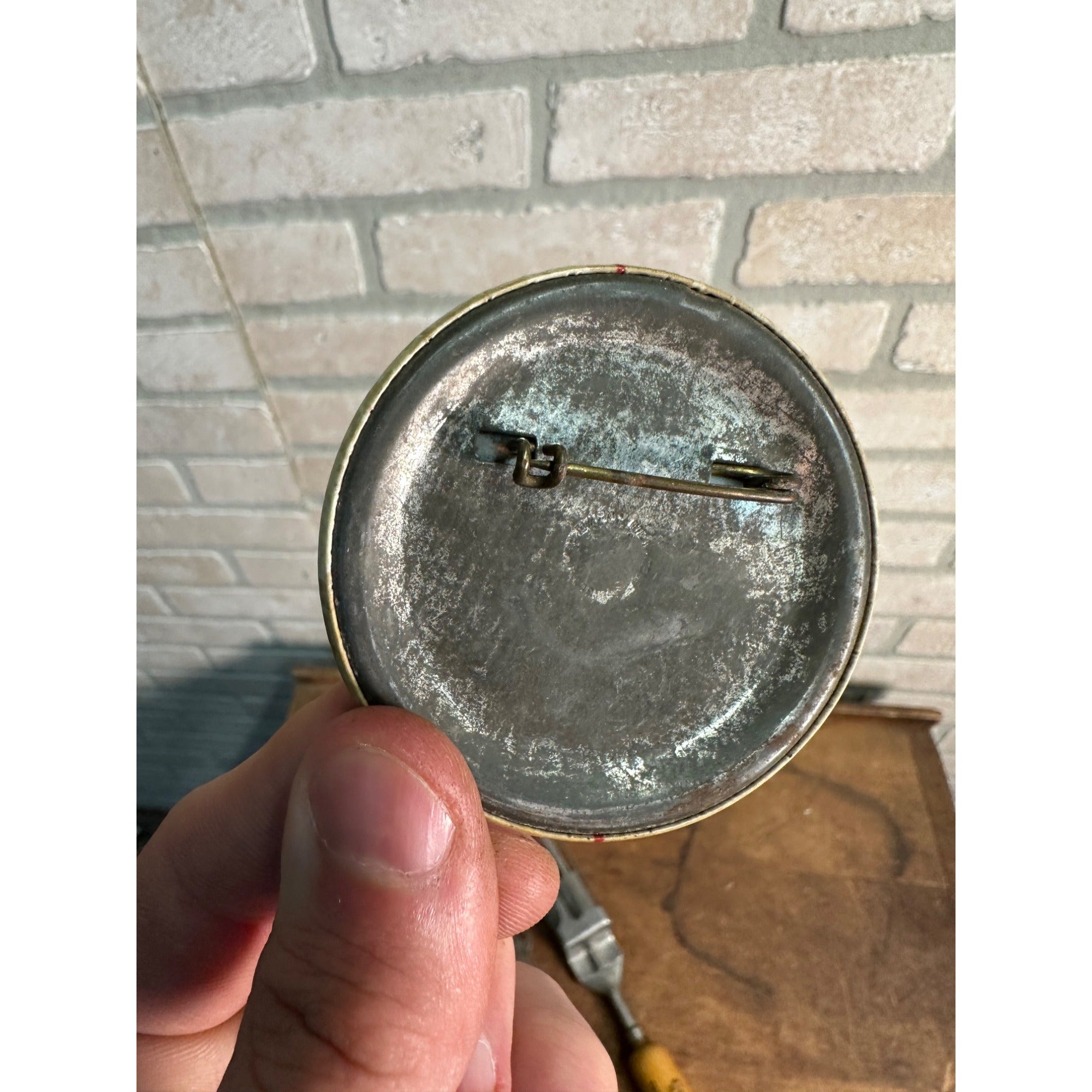 Vintage 1930s Coolerator Ice Box Fridge Advertising Ice Pick + Button Pinback