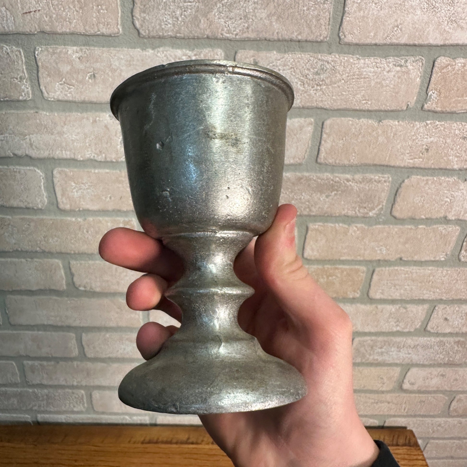 Vintage Pewter Wine Goblets 5" Footed Gothic Wedding Wilton Armetale?
