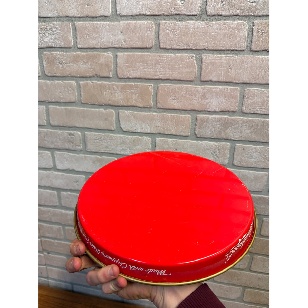 Original Leinenkugel’s Indian Maiden Metal Beer Serving Tray, Chippewa Falls Wi.