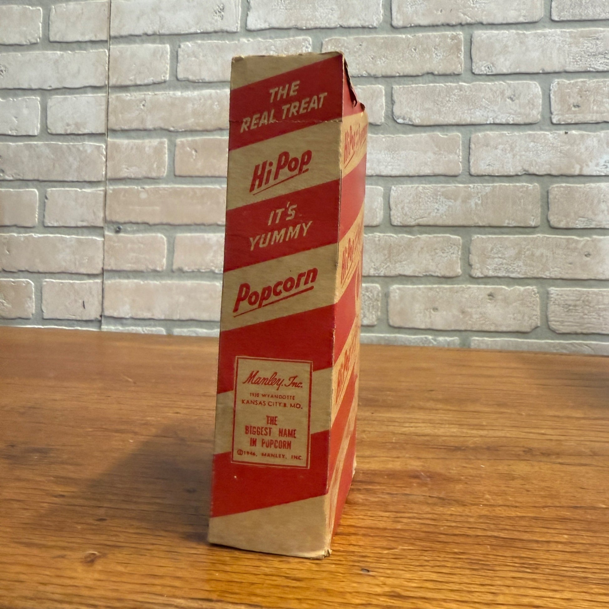 Vintage Manley Hi Pop Movie Show Popcorn Box Jumbo Elephant Circus