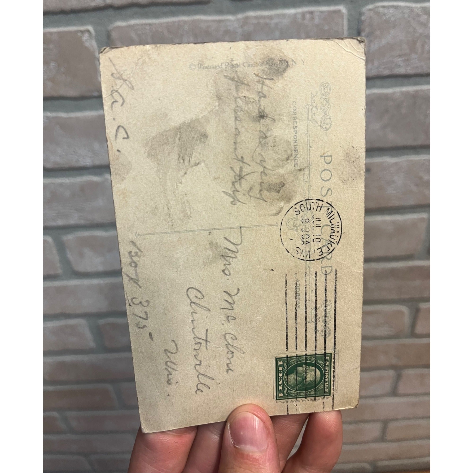 Vintage WW1 WWI Postcard USA Never Saw Defeat Flag Battleship Patriotic c1918