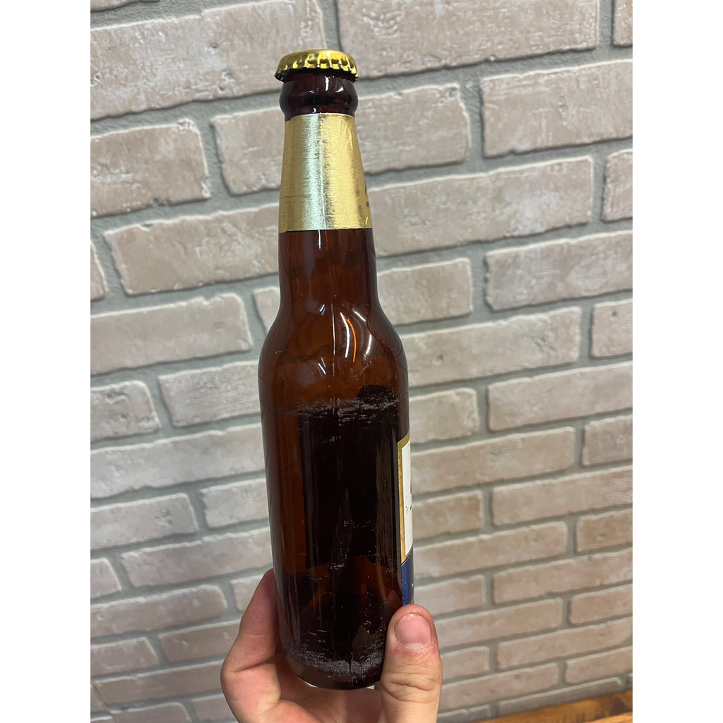 Vintage Hamm's Beer Bottle 12oz Amber Brown Glass Empty w/ Cap & Labels