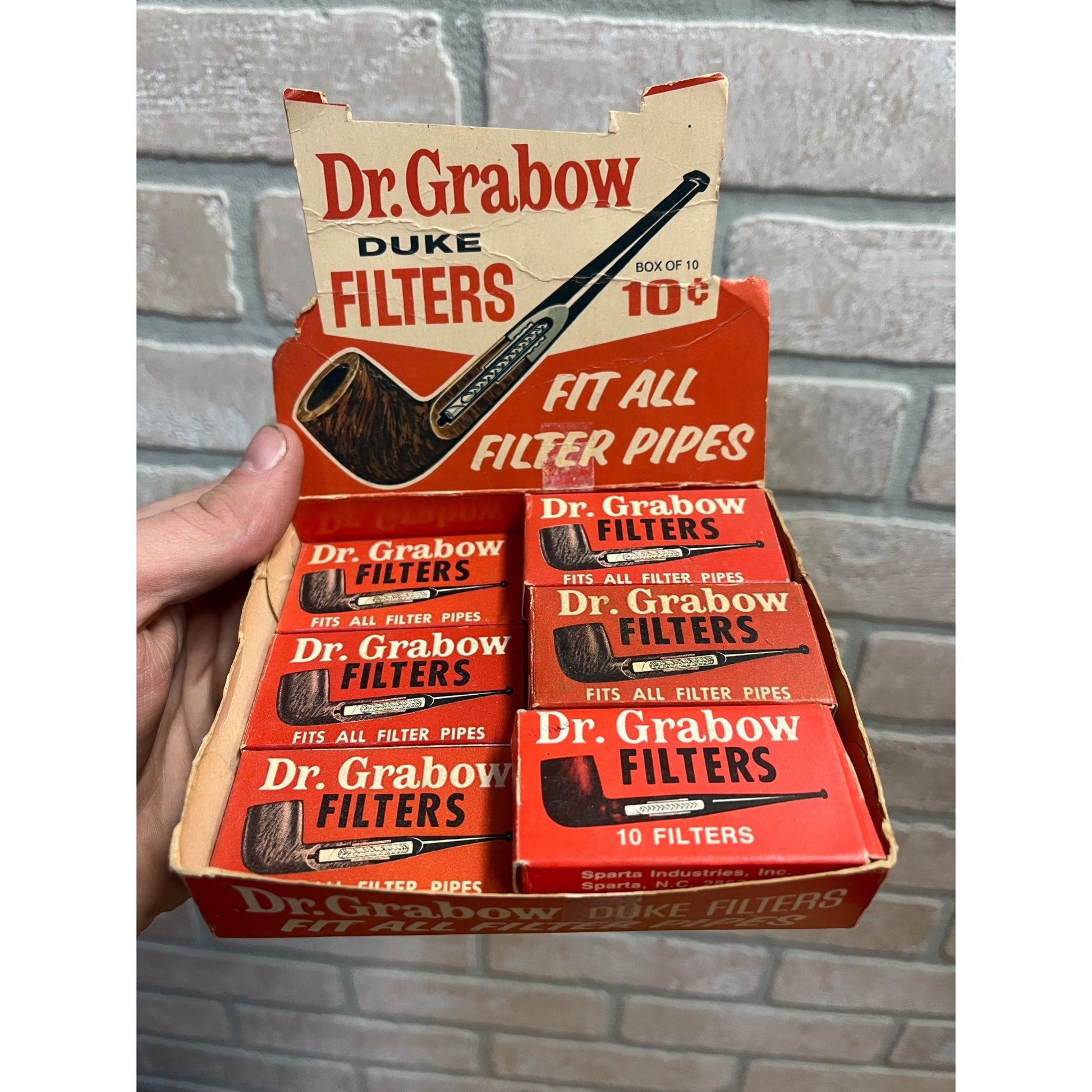 Vintage Dr Grabow Premium Pipe Filters Store Display w/ NOS Unopened Boxes
