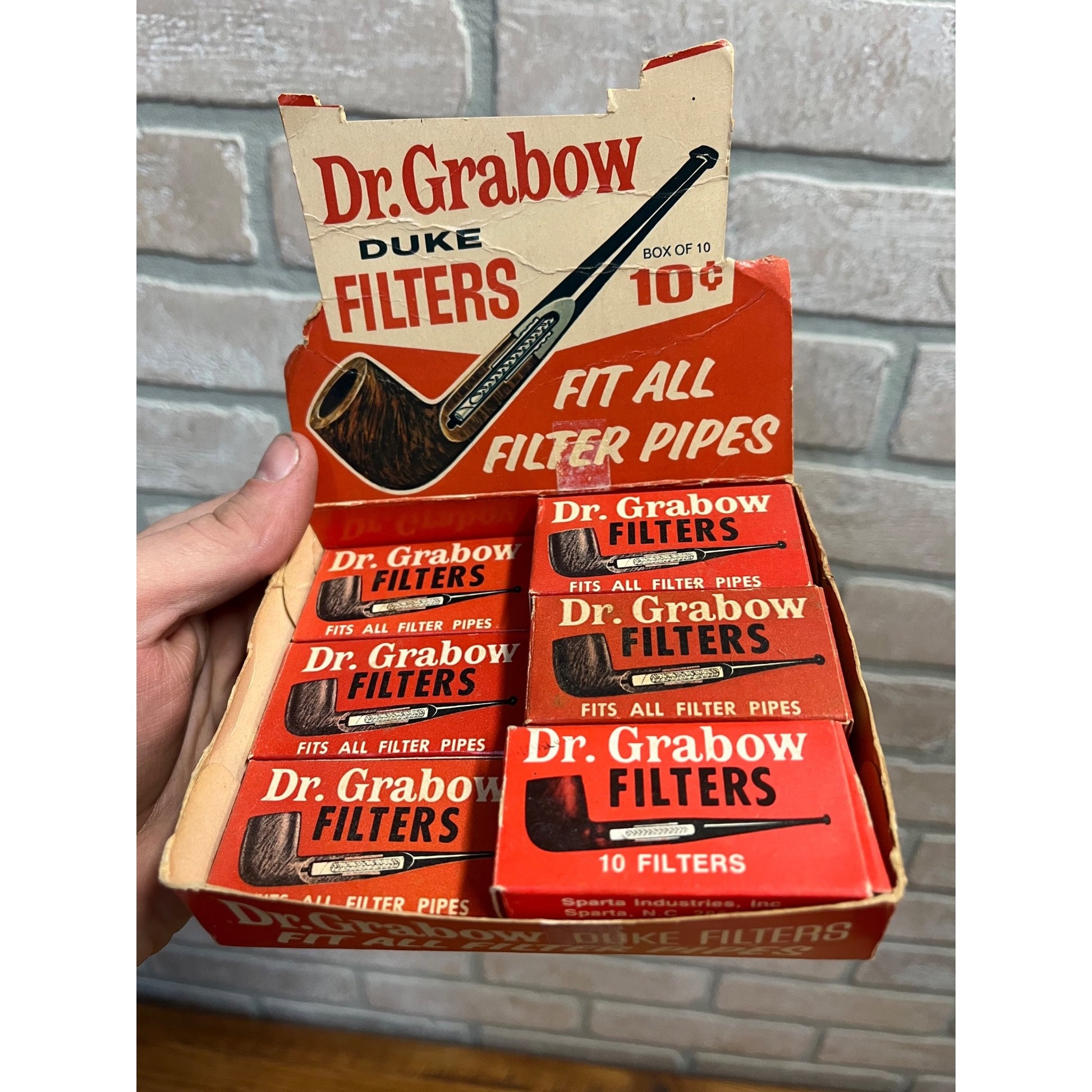 Vintage Dr Grabow Premium Pipe Filters Store Display w/ NOS Unopened Boxes