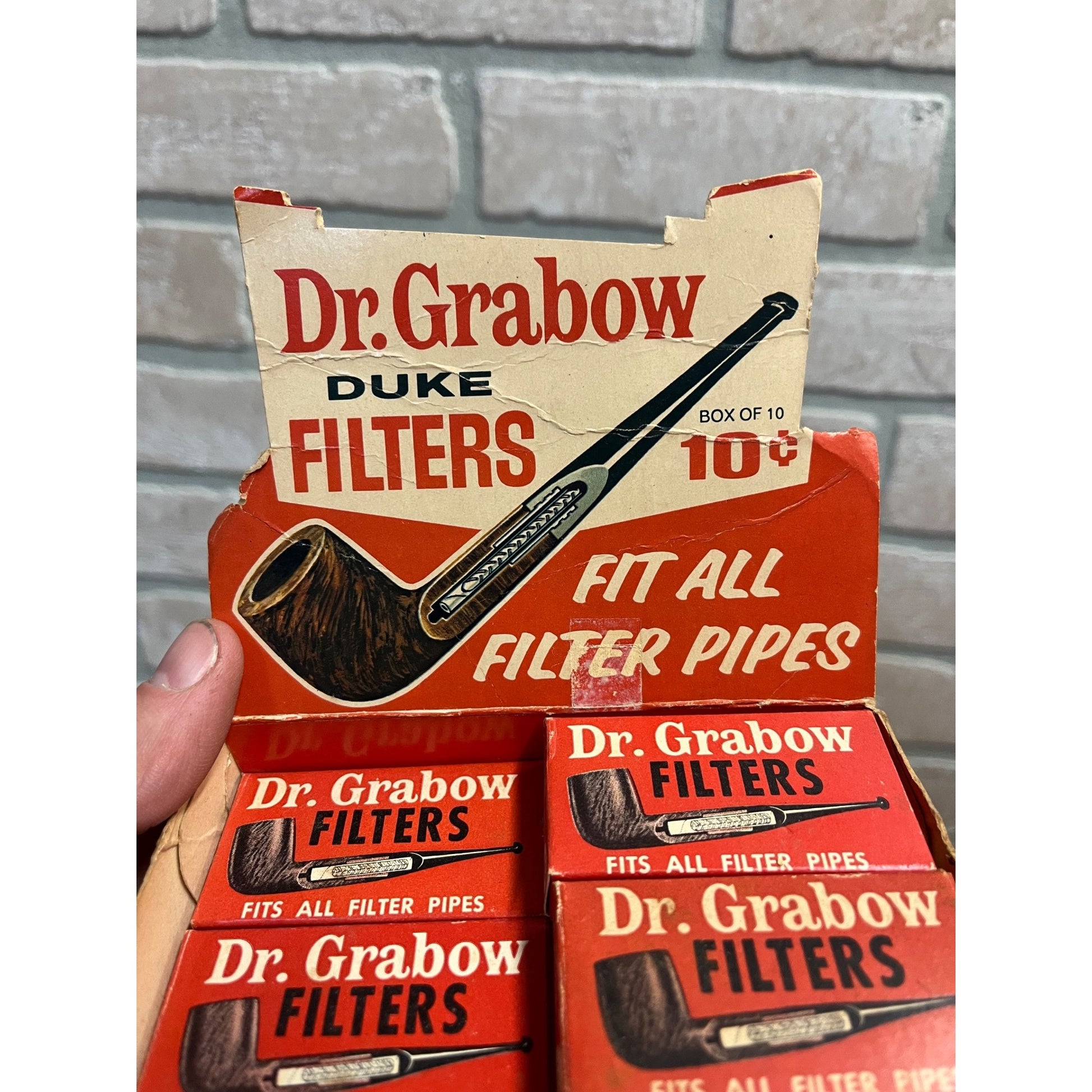 Vintage Dr Grabow Premium Pipe Filters Store Display w/ NOS Unopened Boxes