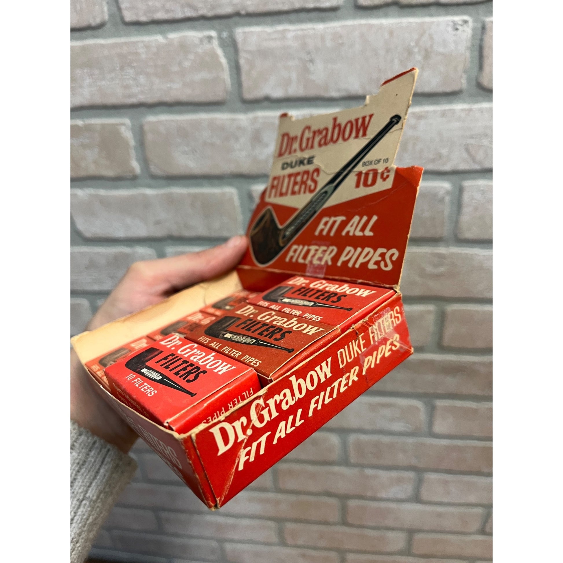 Vintage Dr Grabow Premium Pipe Filters Store Display w/ NOS Unopened Boxes