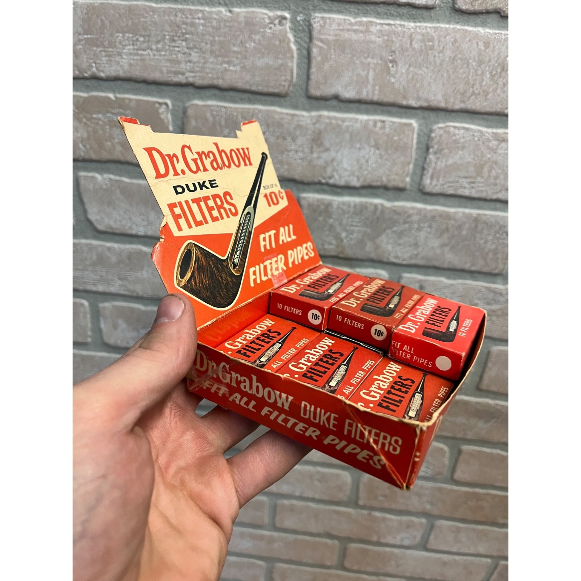 Vintage Dr Grabow Premium Pipe Filters Store Display w/ NOS Unopened Boxes